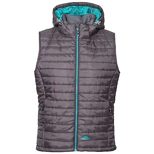 Produktbild: Trespass Aretha, Carbon, L, Warme Gepolsterte Jacke mit Abnehmbarer Kapuze für Damen, Grau, Large