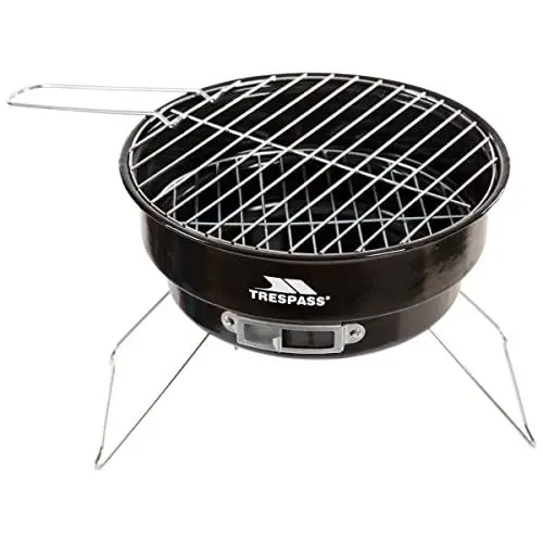 Produktbild: Trespass Barby, Black, Tragbarer Campinggrill mit Isolationstasche 24cm x 27cm x 27cm, Schwarz