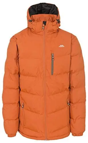 Produktbild: Trespass Blustery, Burnt Orange, L, Warme Gepolsterte Wasserdichte Jacke mit abnehmbarer Kapuze für Herren, Large, Orange