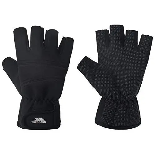 Produktbild: Trespass Carradale, Black, XS/S, Wasserdichte Fingerlose Neopren Handschuhe für Damen und Herren / Unisex, X-Small/Small, Schwarz