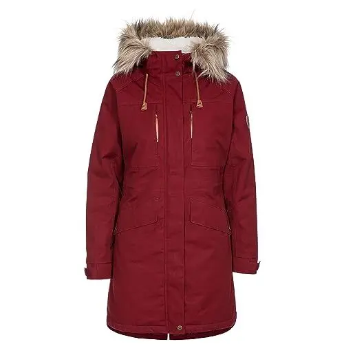 Produktbild: Trespass Damen Wasserdichte Jacke Mit Anpassbarer Integrierter Kapuze FAITHFUL, Merlot, M, FAJKRATR0011_MERM