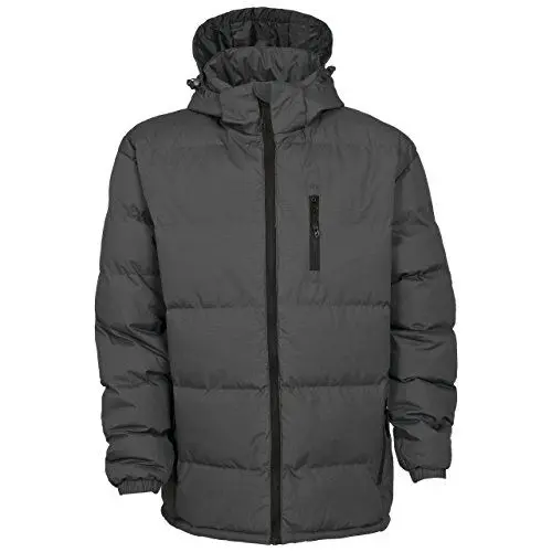 Produktbild: Trespass Herren Clip Warme Gepolsterte wasserdichte Regenjacke Mit Abnehmbarer Kapuze, Flint, XXL
