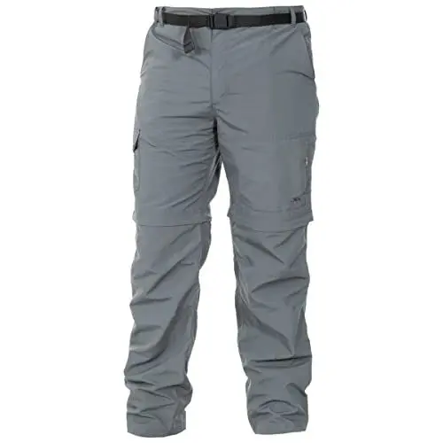 Produktbild: Trespass Herren Insektenabwehrende Schnelltrocknende Hose mit UV-Schutz und abnehmbaren Hosenbeinen Rynne, Carbon, L, MABTTRN10002_CBNL