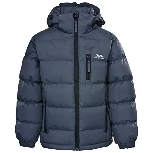 Produktbild: Trespass Jungen Tuff Wasserdichte Regenjacke Mit Abnehmbarer Kapuze, Flint, 7-8 Jahre EU