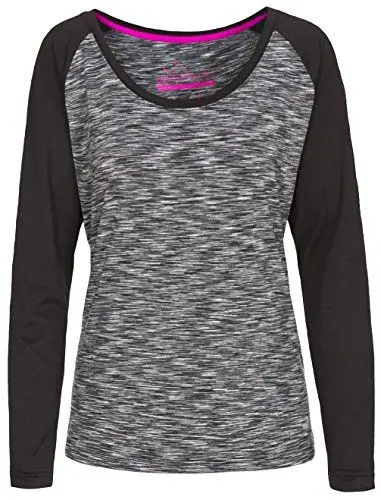Produktbild: Trespass Miso, Grey Marl, XS, Schnelltrocknendes Langärmliges Sportoberteil für Damen, X-Small, Grau