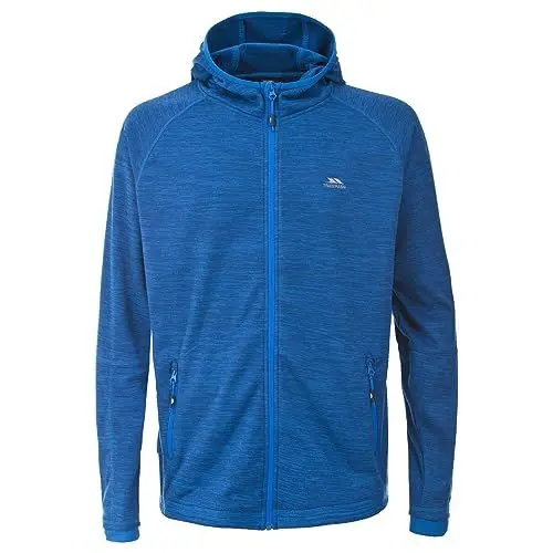 Produktbild: Trespass Northwood, Bright Blue Marl, M, Warme Fleecejacke mit Kapuze 230g/m² für Herren, Medium, Blau