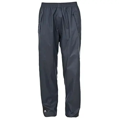 Produktbild: Trespass Qikpac Pant, Flint, XXXL, Kompakt Zusammenrollbare Wasserdichte Regenhose mit 3 Taschenöffnungen für Damen und Herren / Unisex, XXX-Large / 3XL / 3X-Large, Grau