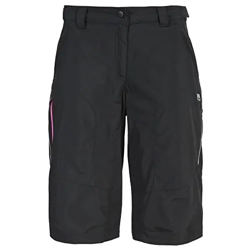 Produktbild: Trespass Sinem, Black, XS, Schnelltrocknende Fahrradshorts mit UV-Schutz für Damen, X-Small, Schwarz
