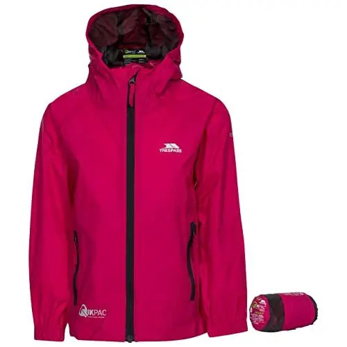 Produktbild: Trespass Unisex Kinder Kompakt Zusammenrollbare Qikpac Regenjacke, Sasparilla, 2022-05-06 00:00:00 EU