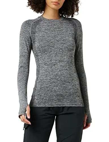 Produktbild: Trespass Welina, Black Marl, M, Schnelltrocknendes Antibakterielles Sportoberteil für Damen, Medium, Schwarz
