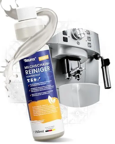 Produktbild: Treufix - Milchschaum Reiniger Konzentrat für Kaffeevollautomaten (inkl. DOSIERKAMMER) 250ml effektiver Milchsystemreiniger I Milchreiniger Kaffeevollautomaten für maximalen Kaffeegenuss Made in DE