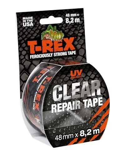 Produktbild: T-Rex 820-48 Klebeband Transparent – Flexibles Panzertape für unsichtbare Reparaturen & Fixierungen – Wetterfest & Vielseitig – 48mm x 8,2m