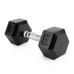 Produktbild: TREXO Hexagon Hanteln 5 kg Hex Kurzhanteln mit Durable Gummierte Gusseisen für Krafttraining mit Ergonomischen Verchromte Griff Gewichte Training Zuhause Hantel für Männer un Frauen