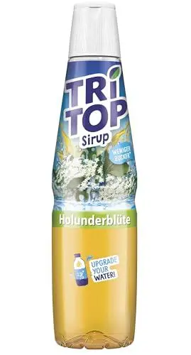 Produktbild: TRi TOP Holunder-Blüten | kalorienarmer Sirup für Erfrischungsgetränk, Cocktails oder Süßspeisen | wenig Zucker (1 x 600ml)