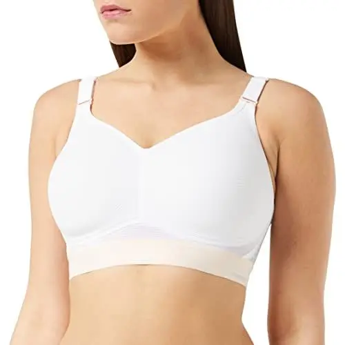 Produktbild: TriAction Damen Gepolstert Sport-BH Hybrid Lite P, Weiß (White 03), Gr. 80D