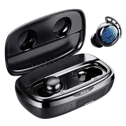 Produktbild: Tribit Bluetooth Kopfhörer, In Ear Kopfhörer Kabellos Bluetooth 5.3, Touch Control Kopfhörer mit 4 Mic ENC Rauschunterdrückung, IPX8 Wasserschutz, HiFi Stereo Ohrhörer für Arbeit und Studium, Schwarz
