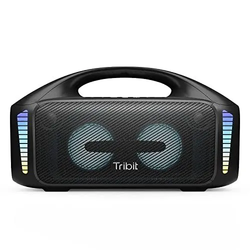 Produktbild: Tribit Bluetooth Lautsprecher StormBox Blast,Tragbarer Party Lautsprecher 90W Lauter Stereo Sound mit XBass LED-Lichtshow Bluetooth 5.3,Wasserdichter IPX7,TWS,30 Stunden Spielzeit für Draußen