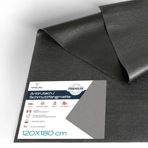 Produktbild: TRIBURG Universal Antirutsch Schmutzmatte 120x180 cm Wasserdicht und Zuschneidbar - Kofferraummatte - Antirutschmatte Auto - Antirutschmatte Schubladen - Kofferraum Schutzmatte