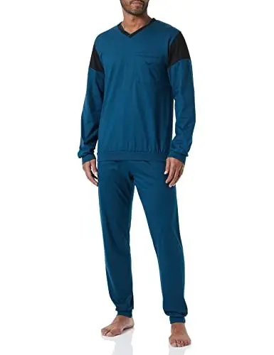 Produktbild: Trigema Herren 637708S Pyjamaset, Saphir, L
