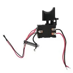 Produktbild: Trigger Akkuschrauber Schalter, 7,2 V - 24 V Lithium Bohrerschalter, Akku Bohrer Schalter für Akkuschrauber, Geschwindigkeitssteuerung Auslöseschalter mit Kleinem Licht