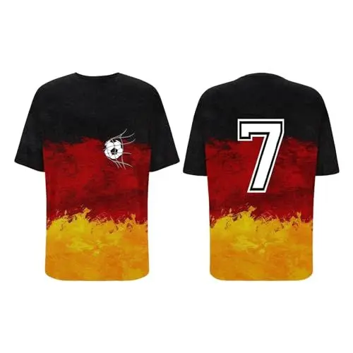 Produktbild: Trikot Deutschland EM 2024 T-Shirt - Zur Fußball Deutschland T-Shirt Germany, EM Trikot 2024 Deutschland Herren Germany Tshirt Herren Deutschland-Fanartikel
