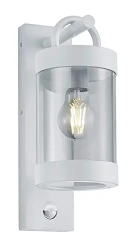 Produktbild: Trio Leuchten Außen Wandleuchte Sambesi 204169131, Aluminium Druckguss Weiß matt, Acryl klar, exklusiv 1x E27, Bewegungssensor