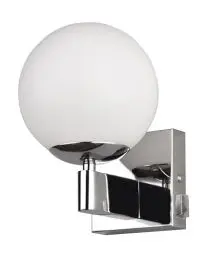 Produktbild: Trio Leuchten Badezimmer Wandleuchte Kula 284270106, Metall Chrom, Glas Weiß, exkl. 1x E14