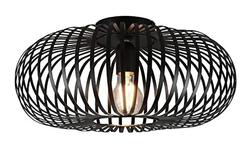Produktbild: Trio Leuchten Deckenleuchte Johann 606900132, Metall Schwarz matt, exkl. Leuchtmittel 1x E27