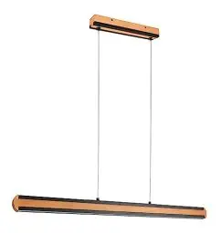 Produktbild: Trio Leuchten LED Pendelleuchte Deacon 326610232, Metall Schwarz matt, Holz, inkl. 42 Watt LED, Switch Dimmer