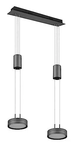 Produktbild: Trio Leuchten LED Pendelleuchte Franklin 326510242, Metall Anthrazit, inkl. 2x 9 Watt LED, Switch Dimmer