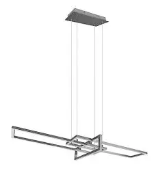 Produktbild: Trio Leuchten LED Pendelleuchte Salinas 320310307, Metall Nickel matt, inkl. 34 Watt LED, Switch Dimmer