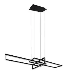 Produktbild: Trio Leuchten LED Pendelleuchte Salinas 320310332, Metall Schwarz matt, inkl. 34 Watt LED, Switch Dimmer