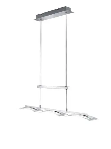 Produktbild: Trio Leuchten LED Pendelleuchte Stakkato 377310307, Metall Nickel matt, 3x 4.5 Watt