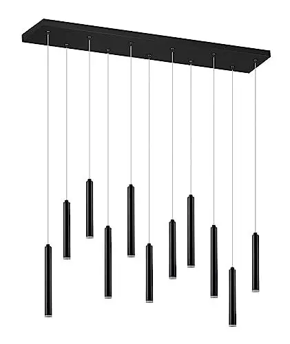 Produktbild: Trio Leuchten LED Pendelleuchte Tubular 321611132, Metall Schwarz matt, inkl. 11x 2.8 Watt LED, Switch Dimmer
