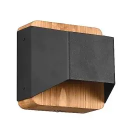 Produktbild: Trio Leuchten LED Wandleuchte Arino 224810132, Metall Schwarz matt, Holz, inkl. 4.3 Watt LED, Switch Dimmer