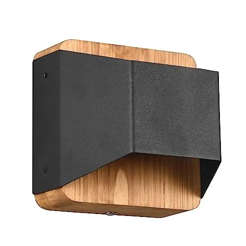 Produktbild: Trio Leuchten LED Wandleuchte Arino 224810132, Metall Schwarz matt, Holz, inkl. 4.3 Watt LED, Switch Dimmer