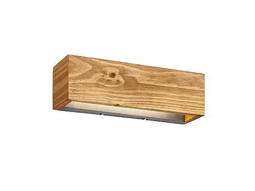 Produktbild: Trio Leuchten LED Wandleuchte Brad 223790130, Metall Nickel antik, Holz, inkl. 13.5 Watt LED, Switch Dimmer, Braun