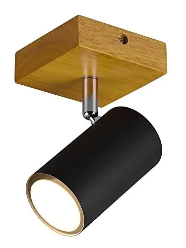 Produktbild: Trio Leuchten Spotleuchte Marley 812400132, Metall Schwarz matt, Holz, exklusiv 1x GU10, Flex Connect