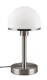 Produktbild: Trio Leuchten Tischleuchte Joost II 592300107, Metall Nickel matt, Glas opal weiß, exkl. 1x E27, On/Off Touch