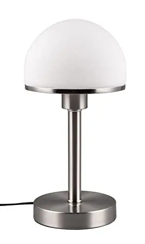 Produktbild: Trio Leuchten Tischleuchte Joost II 592300107, Metall Nickel matt, Glas opal weiß, exkl. 1x E27, On/Off Touch