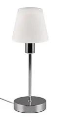 Produktbild: Trio Leuchten Tischleuchte Luis II 595700106, Metall Chrom, Glas weiß satiniert, exkl. 1x E14, On/Off Touch