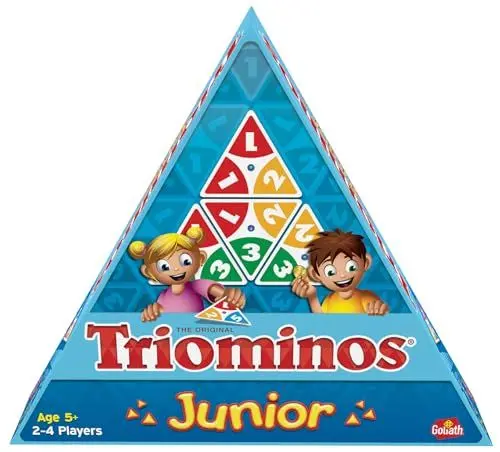 Produktbild: Goliath - TRIOMINOS JUNIOR - Brettspiele ab 4 Jahren - Gesellschaftsspiele für 2 bis 4 Spieler - Domino Spiel, Familienspiel geeignet für Kinder mit Durchschnittliche Dauer von 20 Minuten