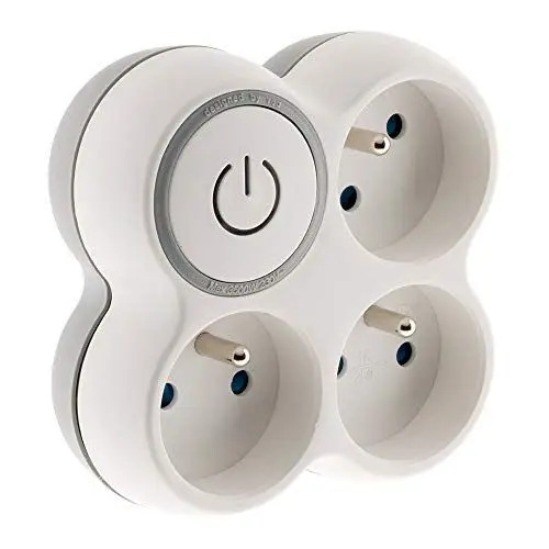 Produktbild: Zenitech- 3-fach Steckdosenleiste mit Schalter - Triplite - 3x16A - Weiß/Grau