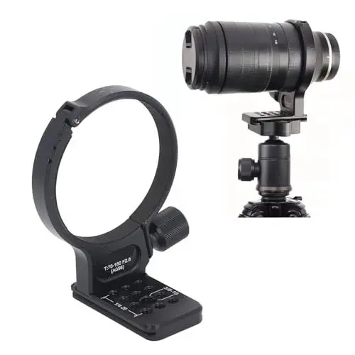 Produktbild: Tripod Mount Ring, CNC Metall Linsen Kragen Für Tamron T70-180 F 2.8 1., Eingebaute Arca Typ 70mm Schnell Spanner Platte, mit 1/4 und 3/8 Zoll Schraube