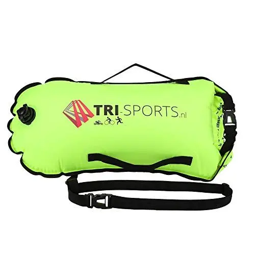 Produktbild: Tri-Sports - Gelbe Schwimmboje für Freiwasserschwimmen. Sichtbar für Boote, sicher im Falle von Krämpfen und Sie können Ihre Ausrüstung leicht mitnehmen.