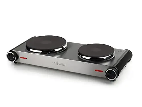 Produktbild: Tristar KP-6248 KP-6248 Doppel-Kochplatte, Edelstahl