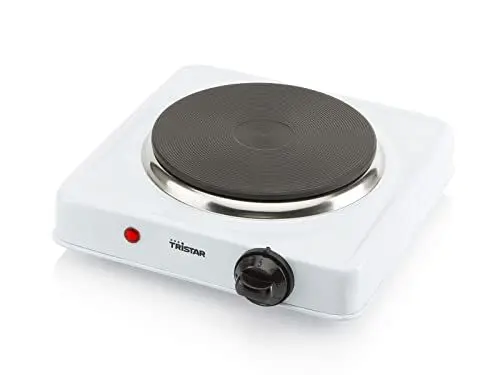 Produktbild: Tristar KP-6185 Single Cooking Plate - 1000 W - Adjustable Thermostat - Stainless Steel - 15 cm Diameter
