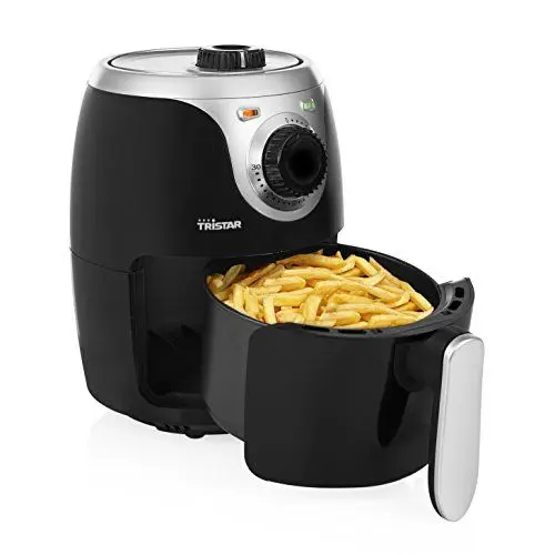 Produktbild: Tristar Mini-Heißluftfritteuse/Airfryer mit 2 Liter – 77,8% weniger Energieverbrauch – mit Thermostat und Timer – Antihaftbeschichtung – Airfryer FR-6980