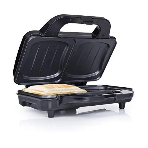 Produktbild: Tristar SA-3060 Sandwich Maker – Extra tiefe Grillplatten – Zwei Portionen gleichzeitig Schwarz