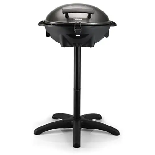 Produktbild: Tristar elektrischer Tisch- und Standgrill - 46x35cm Grillfläche, 3M Kabelzuleitung, inkl. Druckgussplatte, regelbare Heizstufe, 2200 Watt, BQ-2816